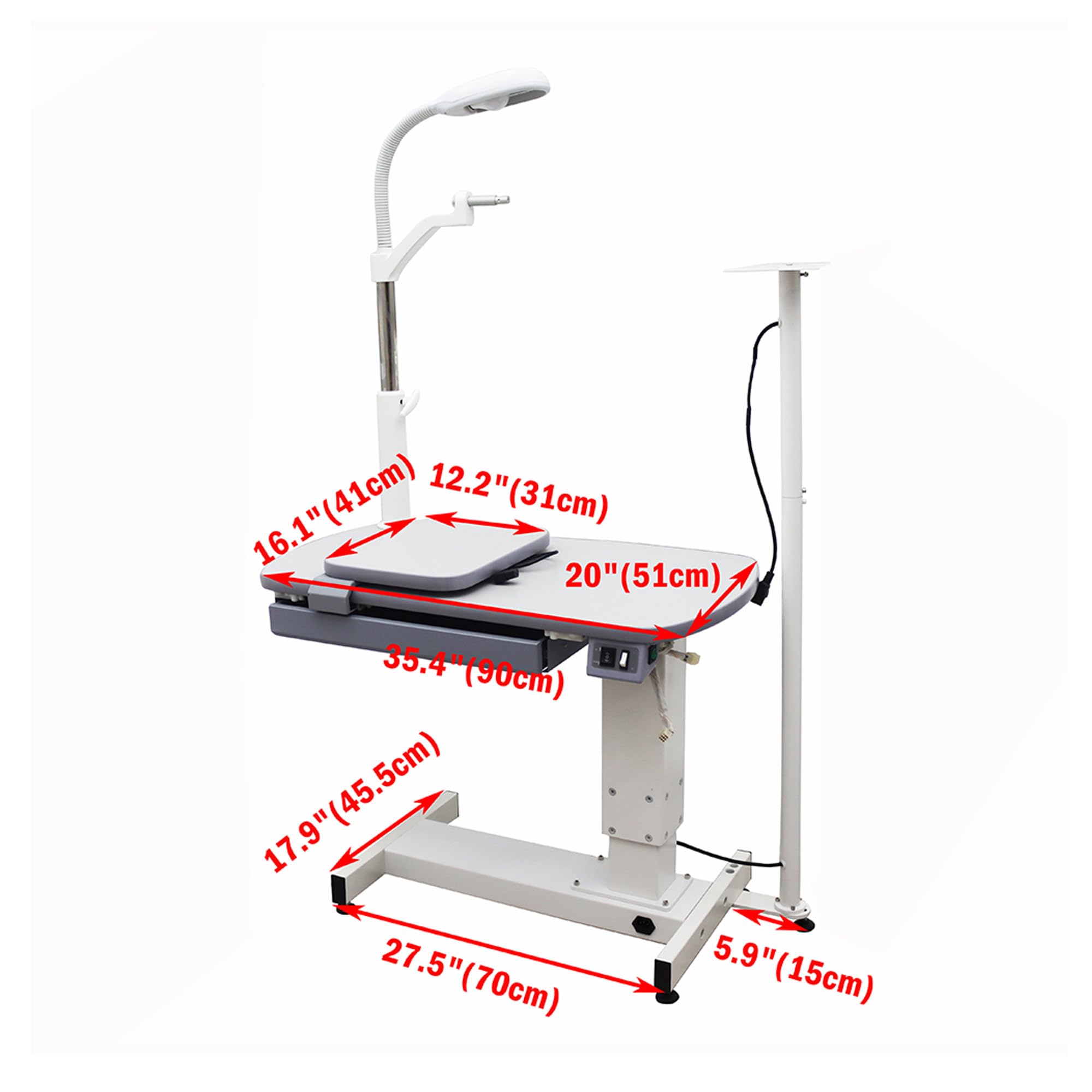 LGXEnzhuo Full Automatic Optometry Ophthalmic Eyeglass Test Stand Combined Table with Upright Pole 110V