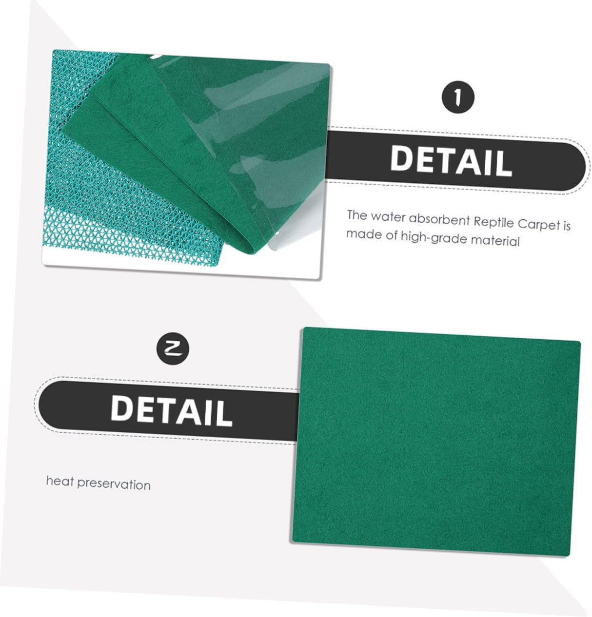Toddmomy Reptile Carpet Liner for Pet Cage Sturdy and Waterproof Substrate for Tortoise Lizard and Snake Easy to