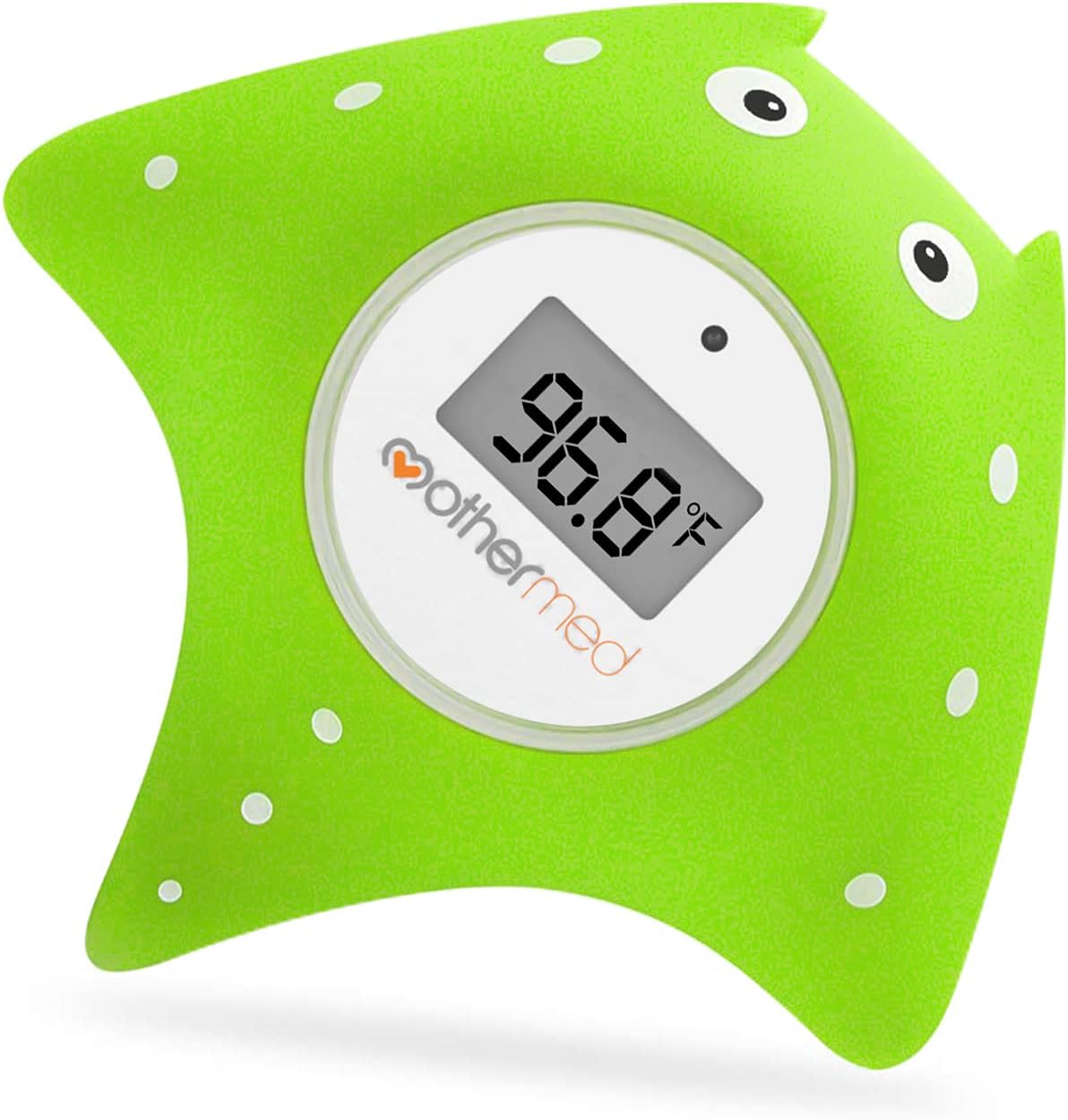 Mothermed Baby Bath Thermometer and Floating Bath Toy Bathtub and Swimming Pool Thermometer Green Fish