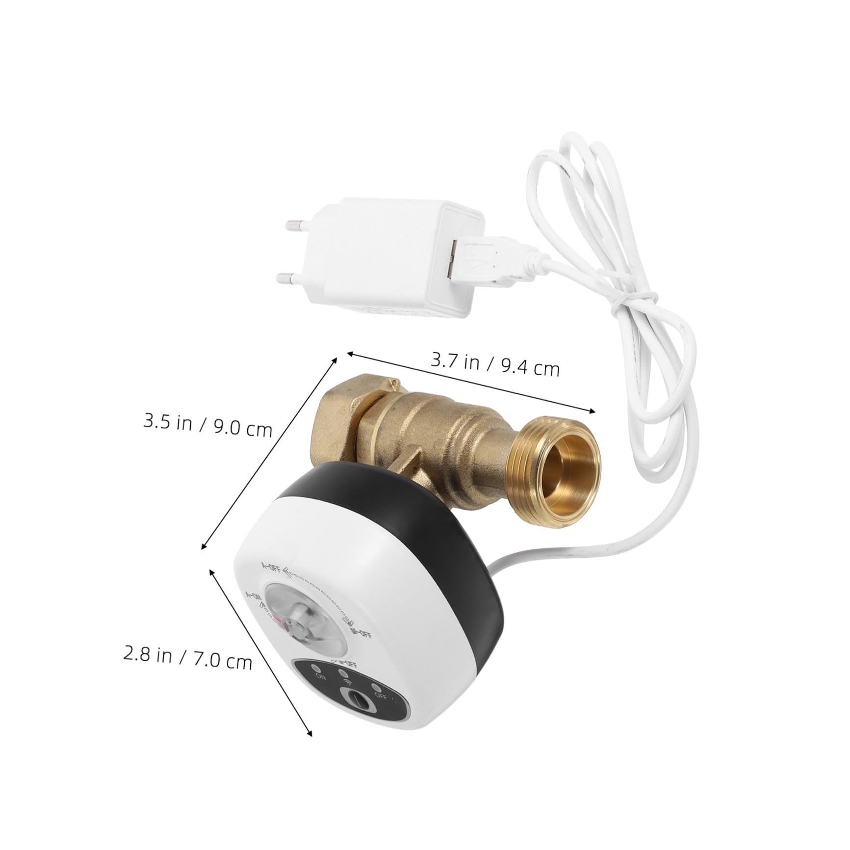 PACKOVE Válvula de Agua Inteligente Wifi Eficiencia de Ahorro de Agua con Temporizador y Alarma Material PC y Abs para Control de Riego Doméstico