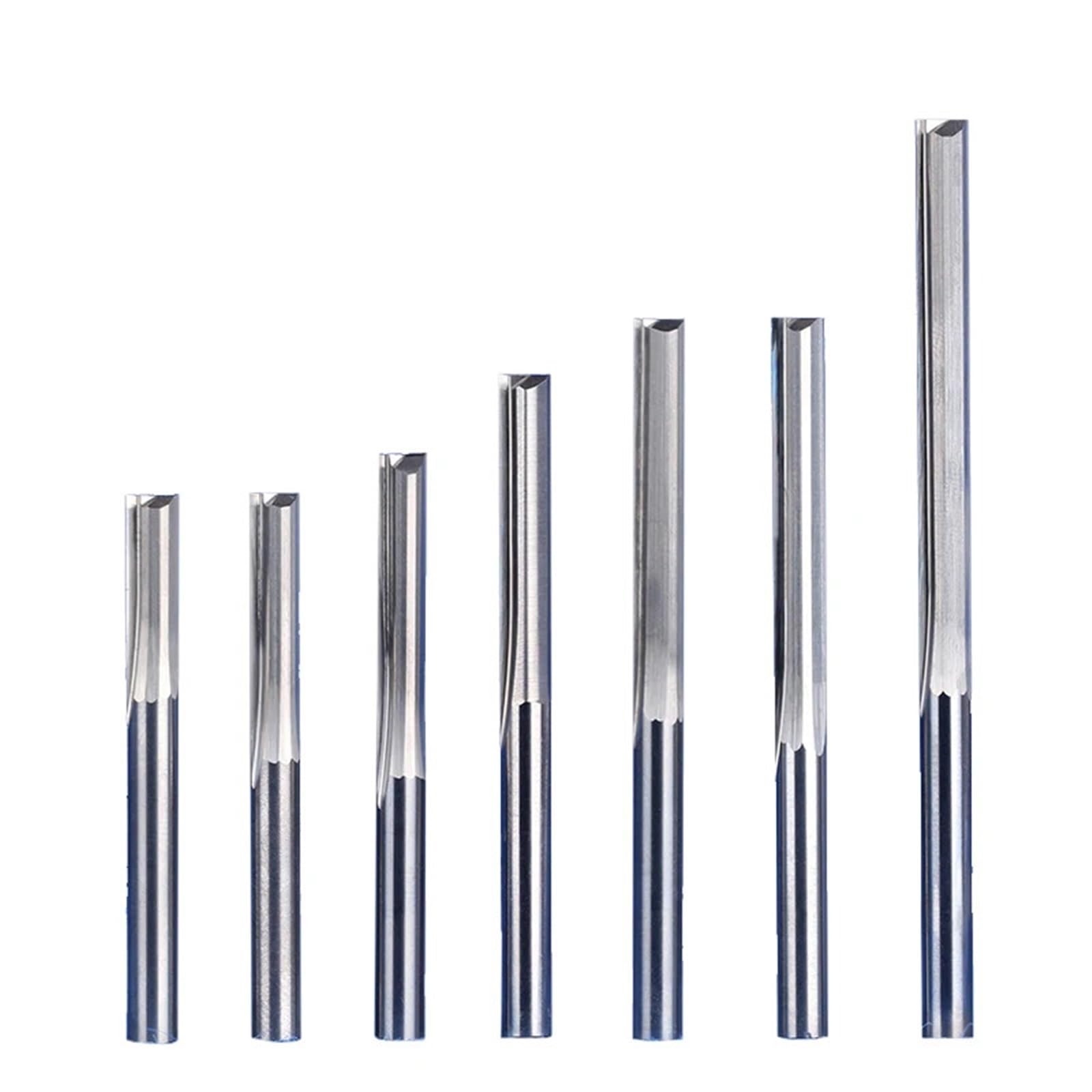 Pangyoo 4/6mm Shank Two Flutes Straight Carving Tools Double