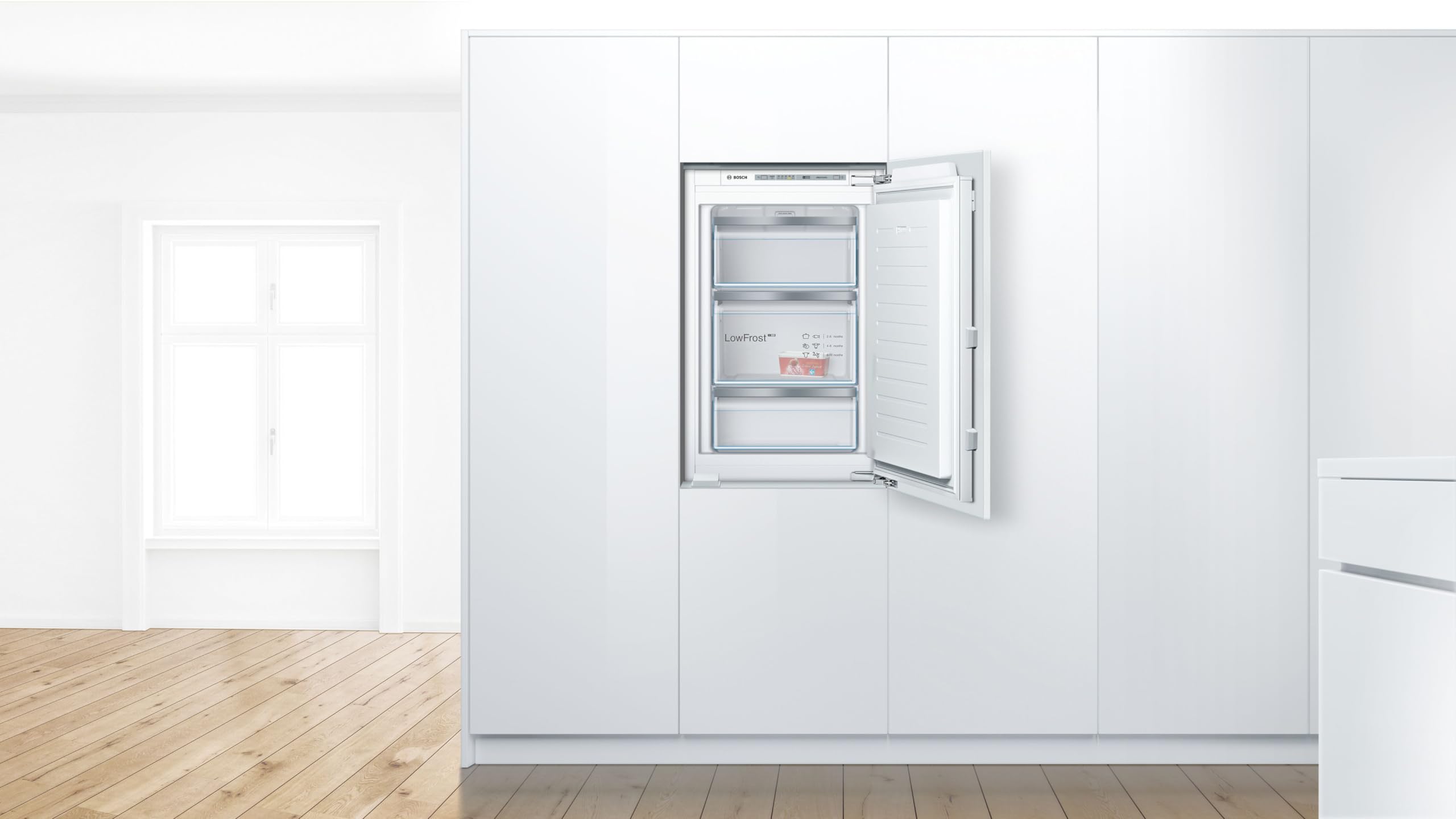 Bosch GIV21AFE0, Série 6, Petit congélateur, Encastrable, 88 x 56 cm, 96 L