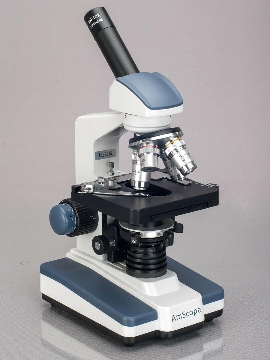 Microscopio Compuesto monocular Digital LED 40X-2500X con Etapa 3D (M620C)