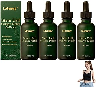Lotmay - Gotas orales de péptido de colágeno de células madre, gotas de líquidos naturales avanzados para el cuidado corporal, gotas líquidas de péptidos de colágeno múltiple para mujeres y