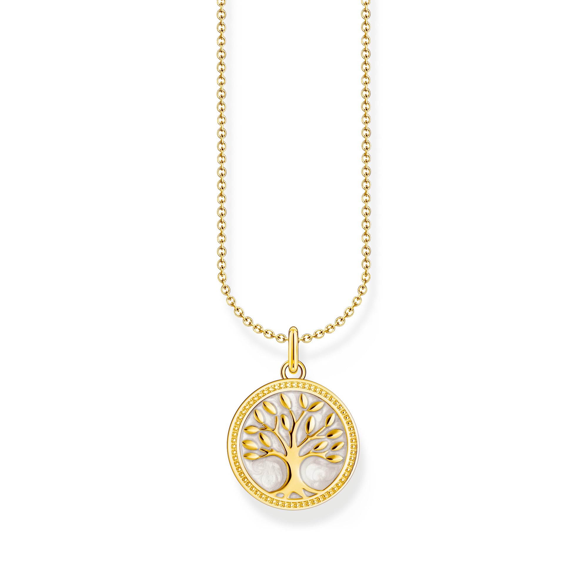 Thomas Sabo Tree of Love Pendant Necklace in Gold Plated Silver KE2220-427-39, Sterling Silver, No Gemstone