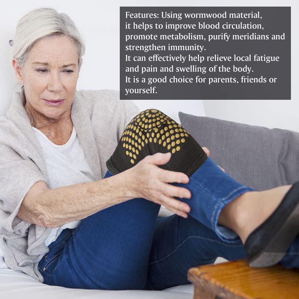 Ginocchiere Autoriscaldanti, Ginocchiera Riscaldata, Ginocchiera Autoriscaldante, Ginocchiere Autoriscaldanti in Tormalina, Massaggiatore Gambe, Ginocchio Riscaldato per Alleviare lo Stress, 1 Paia