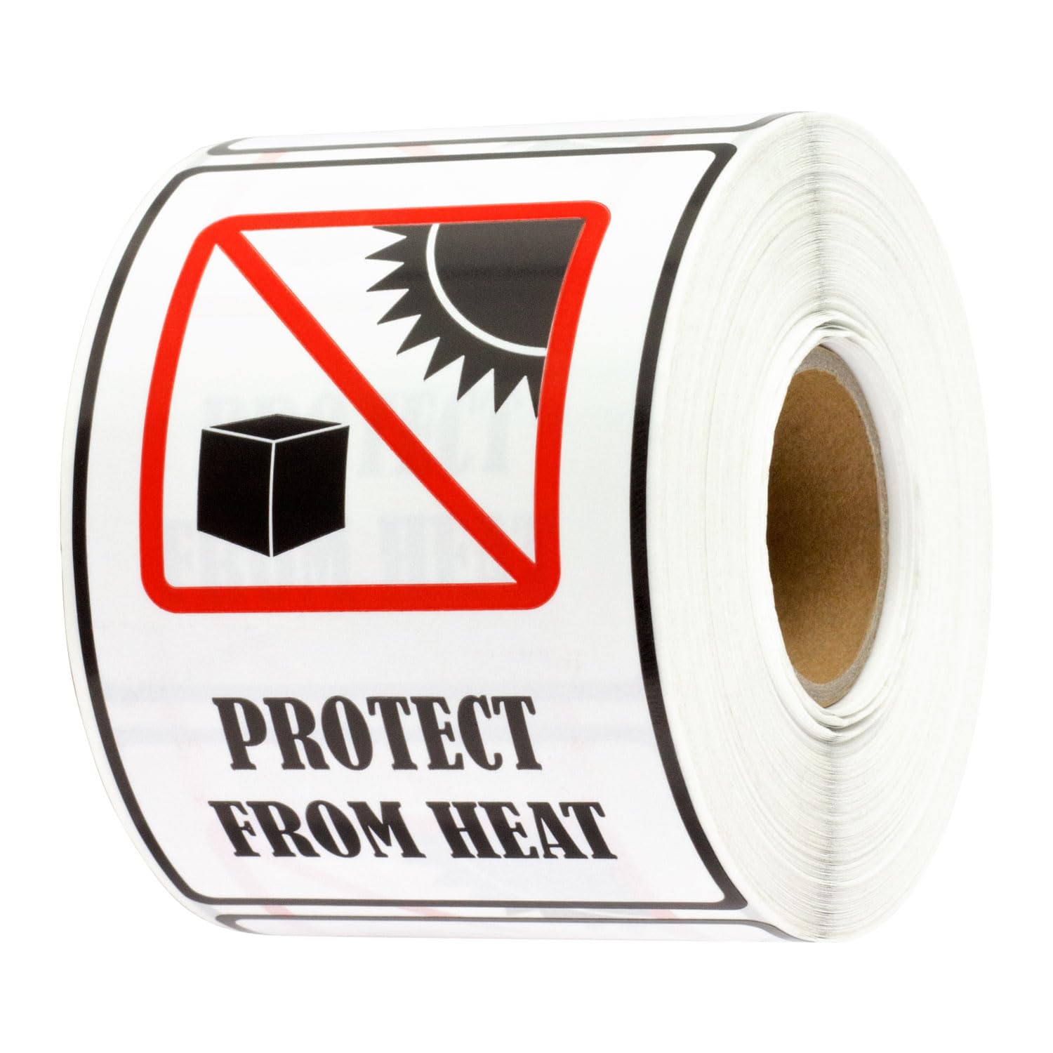 600 etiquetas adhesivas "Protect from Heat" - 5,1 x 7,6 cm - Etiquetas de advertencia para paquetes - Para envío internacional seguro - Manipulación de paquetes - 2