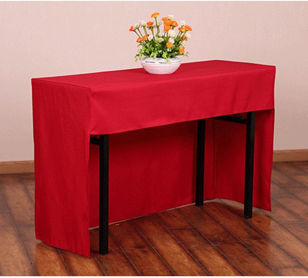 EXPORA 60 x 120 cm Fitted Anti-pilling Tablecloth Table Skirt Desk Cover Sky Blue