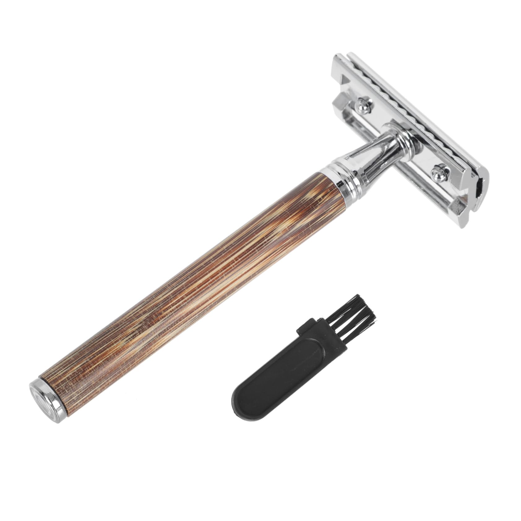 BELLIFFY Facial Razor Bamboo Handle Beard Trimmer for Men Beard Clean Shaver Manual Razor