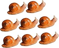 Vista 1 de HAKIDZEL 8Pcs Micro Landscape Snail Figurines Miniature Snail Figures Snail Model Snail Garden Statue Snails Statues Ornament Home Ornament Tea pet