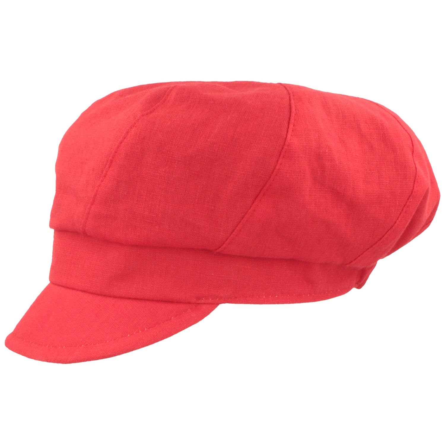 Breiter Czapka balonowa, lniana czapka, lekka czapka z daszkiem, styl vintage, czapka balonowa, beret, czapka bejsbolowa