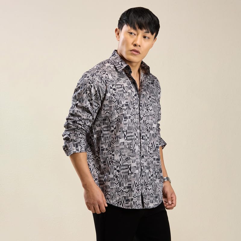Image of MARK & ALBERT Men's Slim Fit Cotton Formal Shirt
