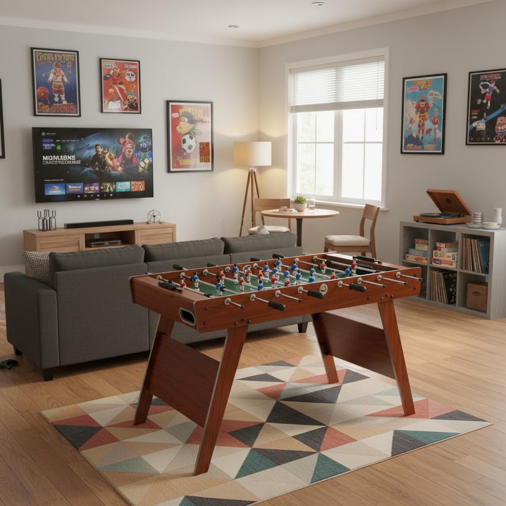 Leomark Mesa de Juegos de Madera para Niños y Adultos Diversión en Casa o en Fiestas Juego Educativo Familiar Estable Resistente Fácil de Montar Ideal para Compartir Tiempo en Familia