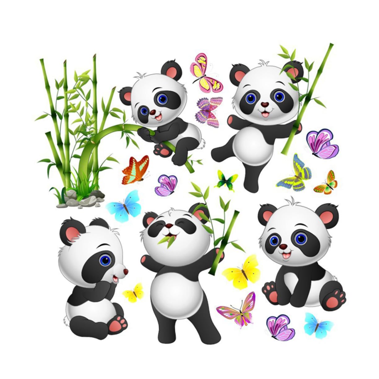 Toyvian 3 Set Di Adesivi Murali Animali Adesivi Murali Panda Graffiti Da Applicare Non Per La Decorazione Della Casa Della Stanza Dei Ragazzi E Delle Ragazze