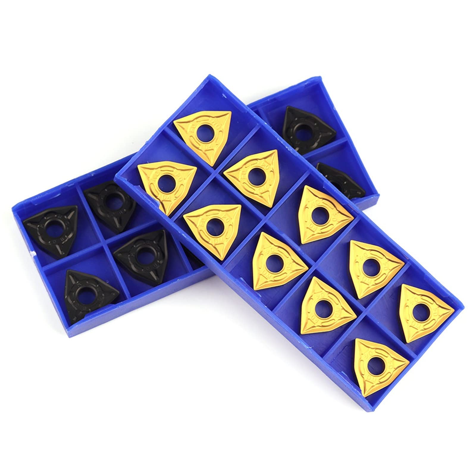 Płytki węglikowe do tokarek, 10 sztuk płytek tnących 10 sztuk płytek węglikowych frez 14x14x2mm 30 stopni 4 krawędzie kwadratowe zaokrąglone krawędzie ostrza do narzędzia tokarskiego do drewna(WNMG080