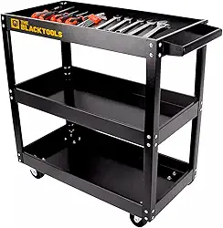 Carrinho De Ferramentas Aberto Para Mecânico Oficina Bcm400 The Black Tools