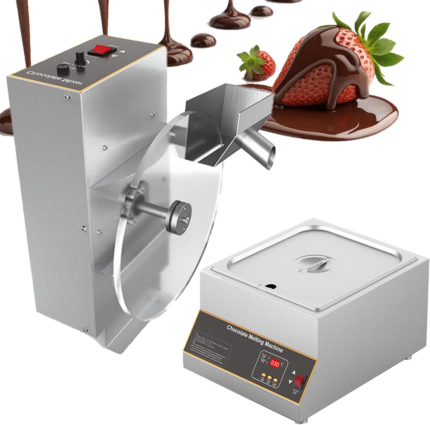 Máquina para derretir chocolate 12kg, olla eléctrica con agitación automática