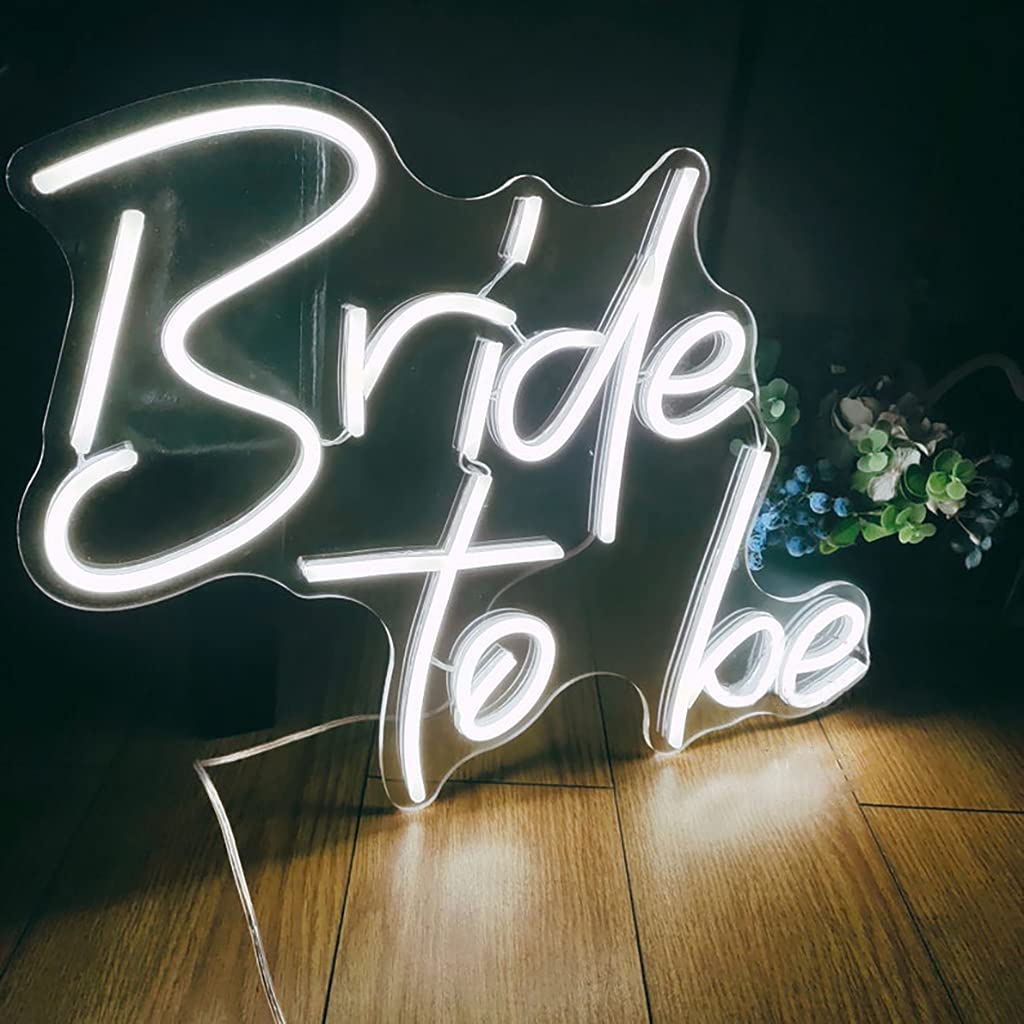 CiCiYours Neon Lights Sign Bride to be for Wedding Decor,Love Neon For Shop Party Neon Lights for Birthday Engagement Party Marry Wall Hanging Decoration(17.7"x16.3")