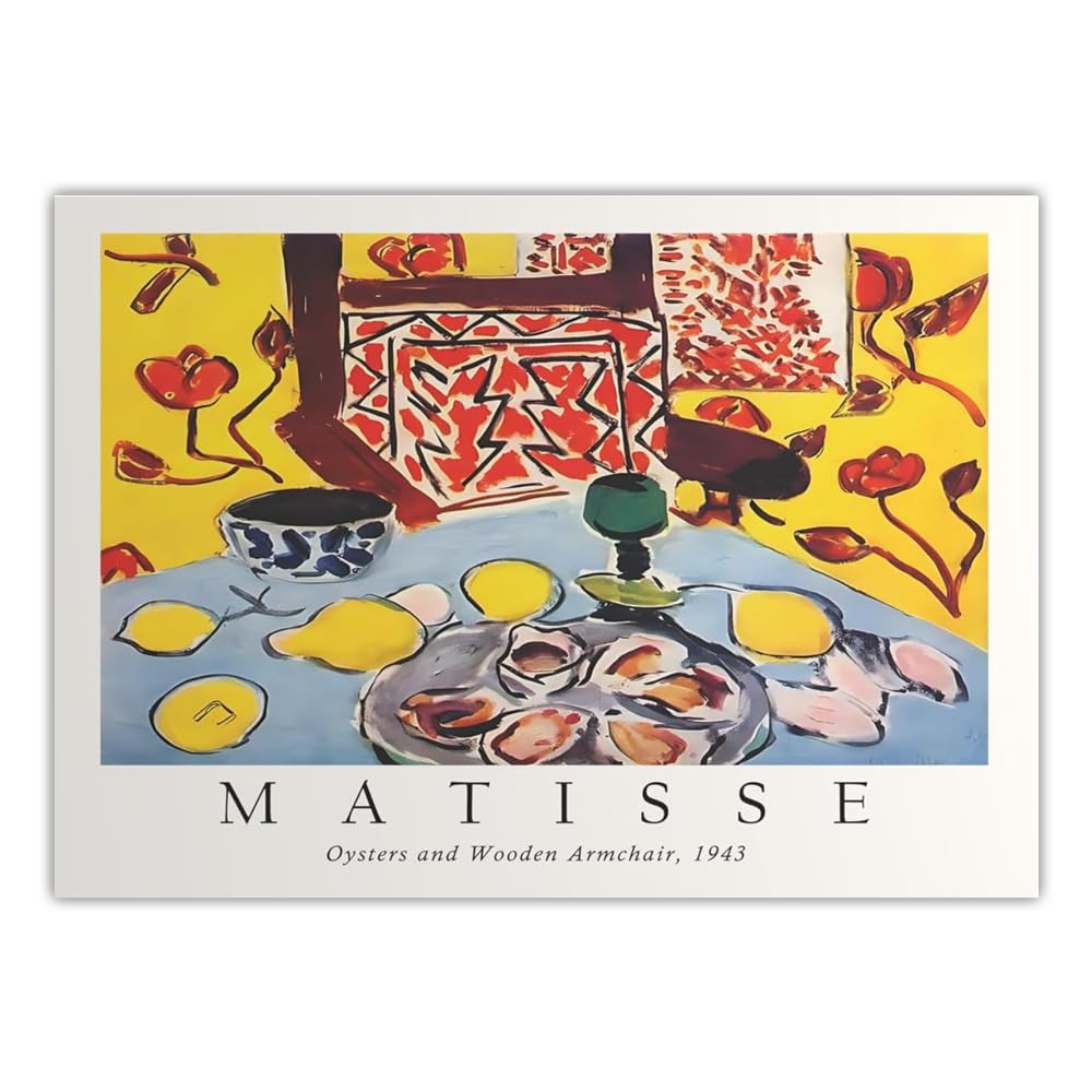 Rikin Liuff Famous Henri Matisse Wall Art Henri Matisse Armchair Poster and Prints Abstract Canvas Painting for Bedroom Wall Picture Decor 40x55cm Frameless