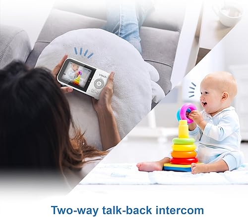 Miniatura 7 de VTech VM3258 Monitor de bebé de video digital de 2.8 pulgadas con luz nocturna, audio bidireccional y sensor de temperatura