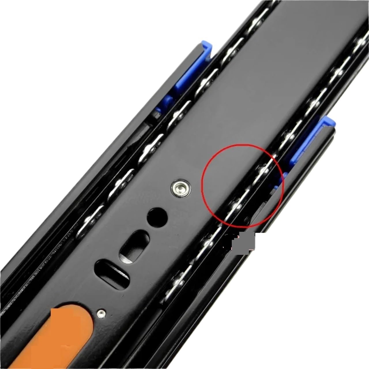Prowadnice do szuflad, gładkie i ciche, trzyczęściowe hydrauliczne szyny z miękkim domykaniem z łożyskiem kulkowym (14 cali 35 cm)