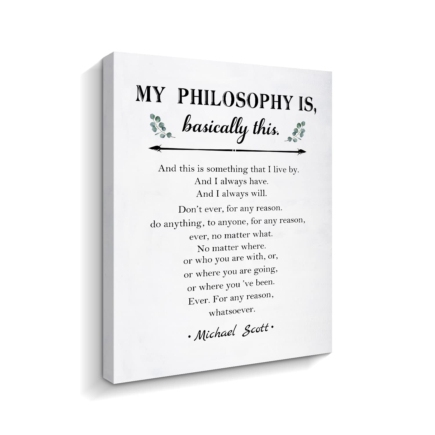 Creoate Office Canvas Wall Art Framed Inspirational Canvas Print Artwork Motivational Wall Art for Office Decor, 12x15 Inch