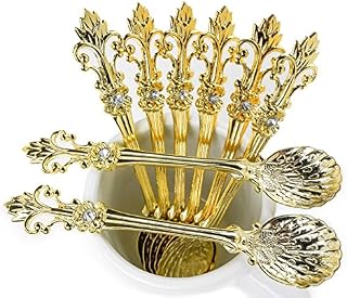 Mini Spoons Set of 8 by Movalyfe Kitchen - Coffee Espresso Demitasse Vintage