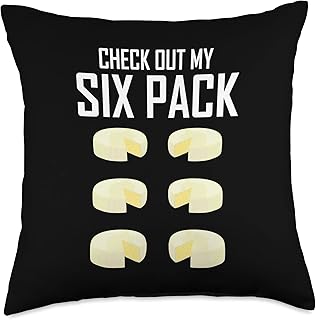 Check Out My Six Pack Funny Food & Gaming Lover Soft Cheese Throw Pillow