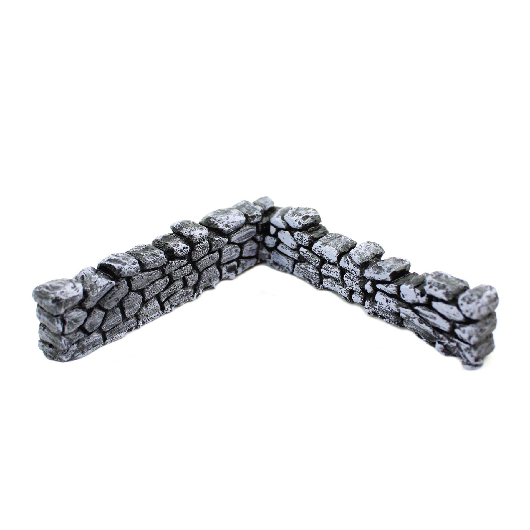 War World Gaming Dry Stone Wall Corners Pre-Painted x 2 – 20mm - 28mm Wargaming Tabletop Terrain Scenery Landscape Model Miniatures Diorama Wall Cover Modelling Wargame Layout