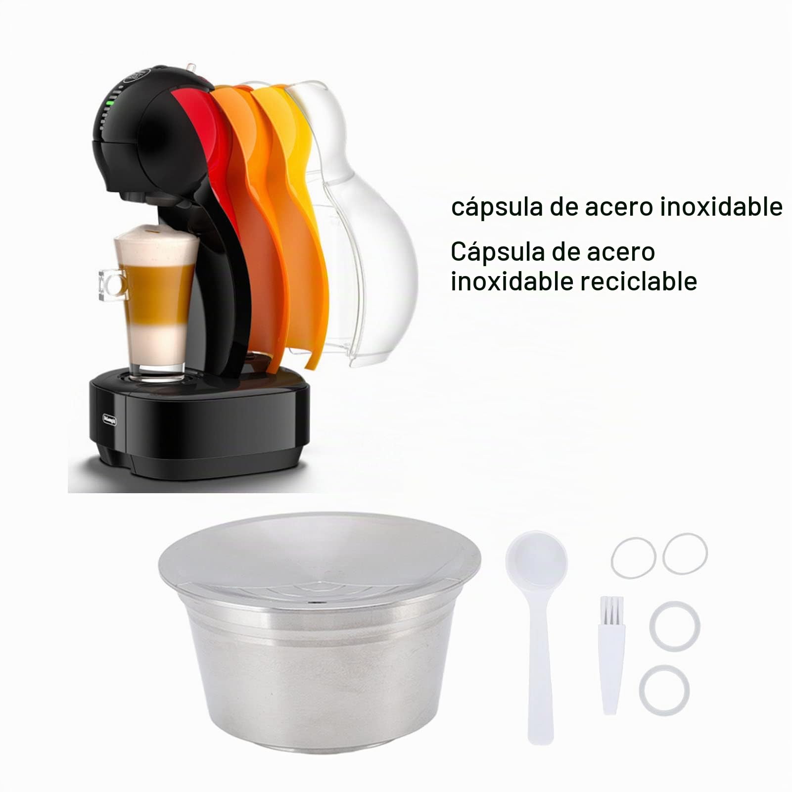 Cápsulas de café Reutilizables de Acero Inoxidable para EDG DG325,