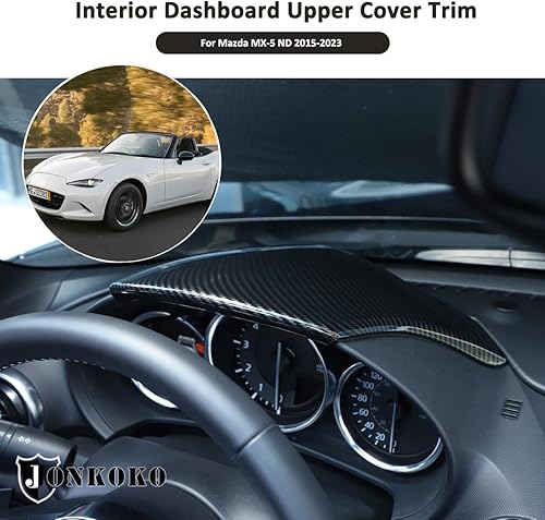 Miniatura 4 de Cubierta interior de tablero de instrumentos de fibra de carbono ABS para Mazda MX-5 ND 2015-2023 (fibra de carbono)