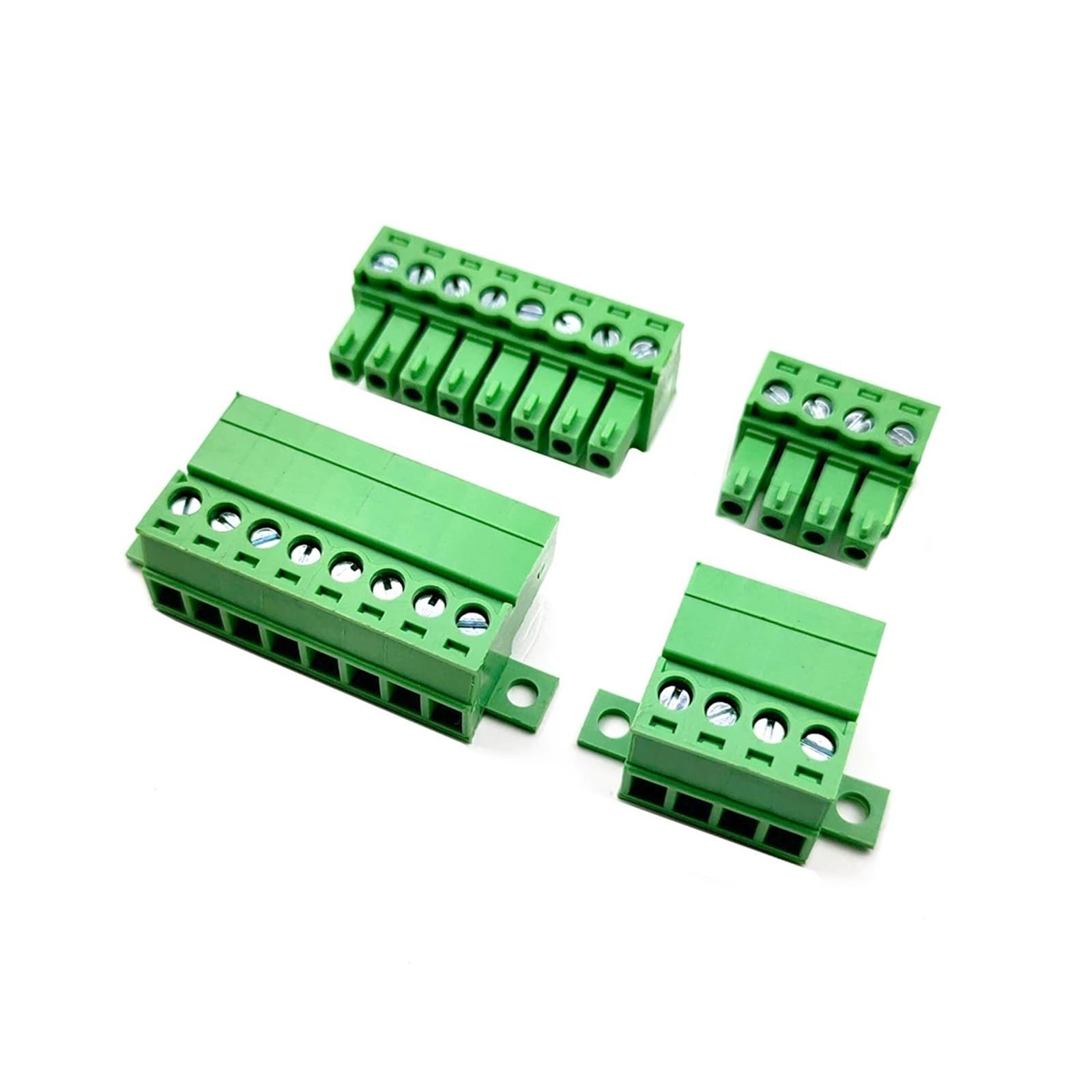 Schraubklemmenblock, 3,81 mm, 10 Stück, mit Installationslöchern, 2P-12P