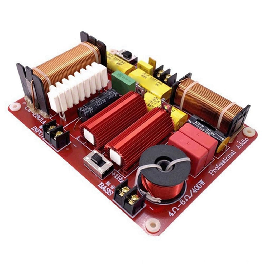 Divisor de Altavoz de Audio Bidireccional de 500 W 3200 Hz Divisor de Frecuencia Alta y Baja Ajustable Filtro Cruzado de Alta Fidelidad de Alta Fidelidad
