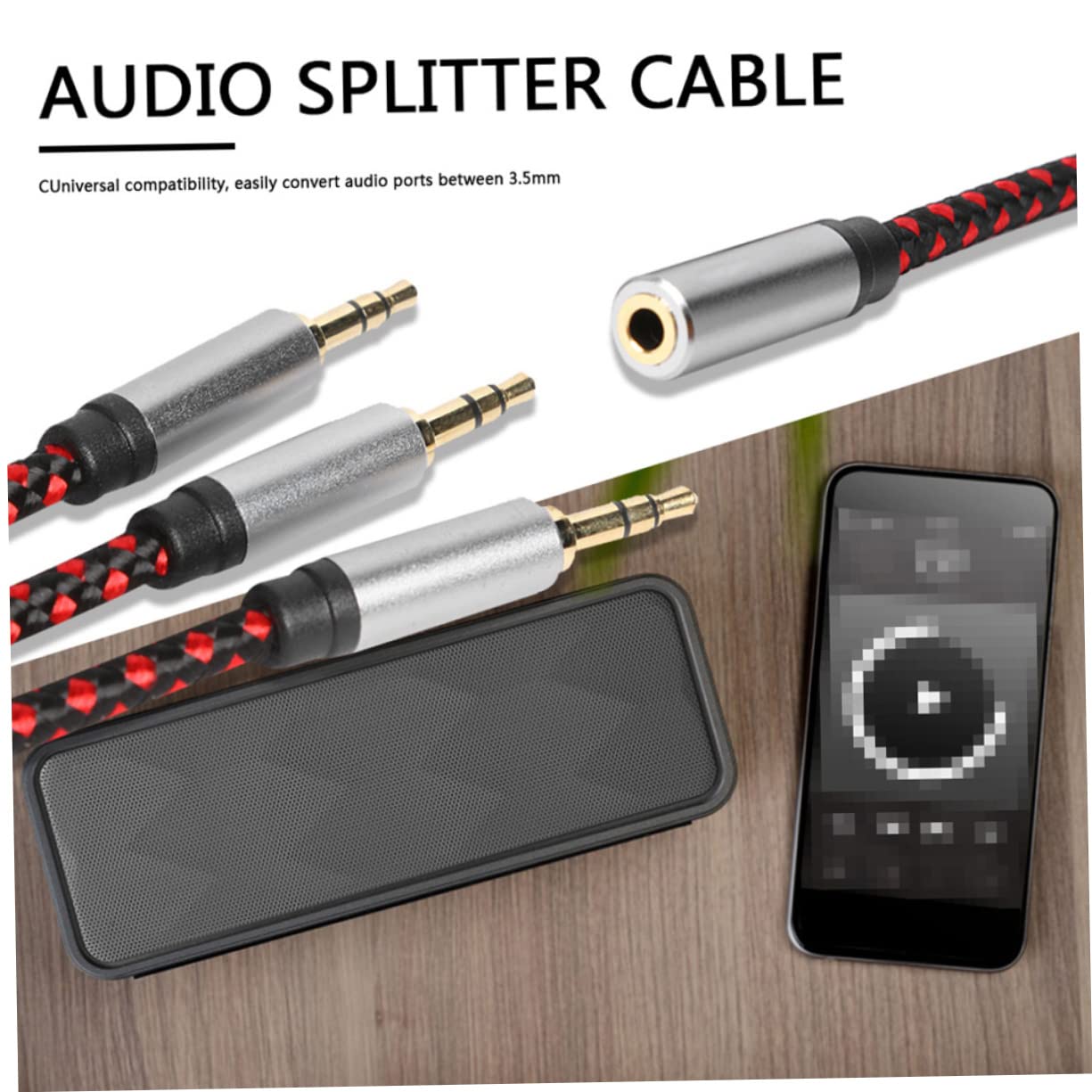 DOITOOL 3stücke Audio Kabel Splitter Hochwertige Verbindung Für Mikrofon Und Lautsprecher Kompatibilität Für Smartphones Tablets Und Langlebiges Mit Vergoldeten Anschlüssen