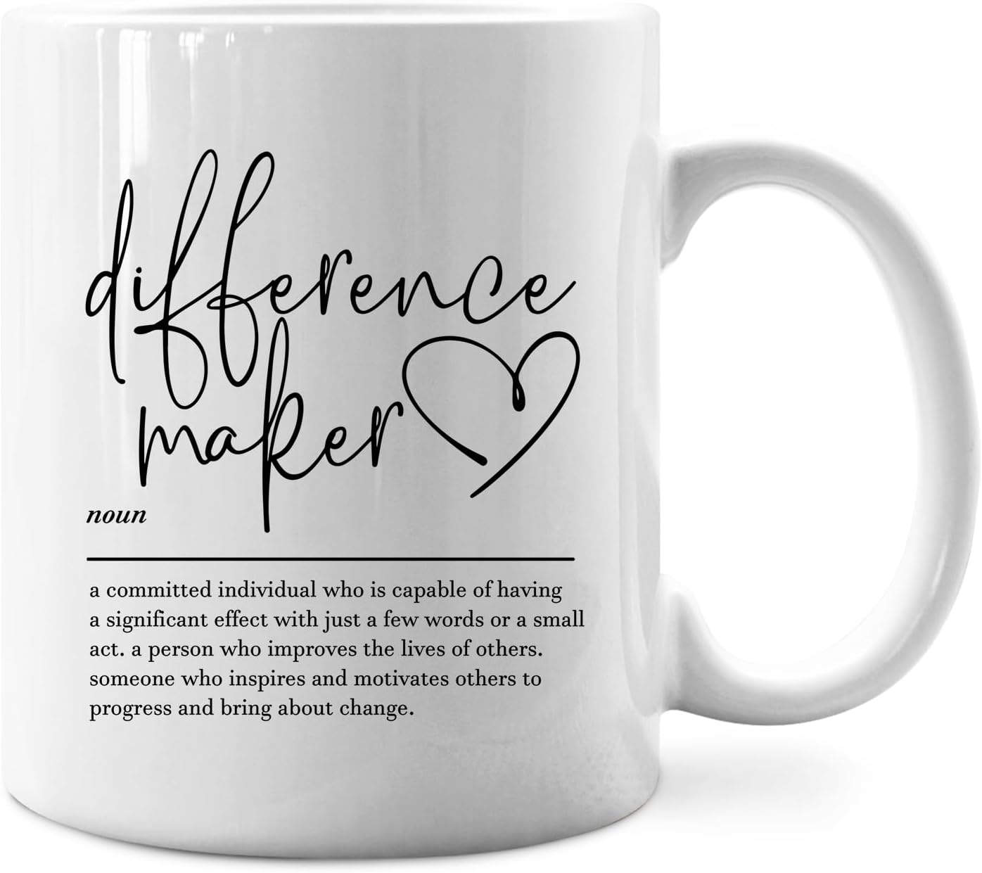 IWXYI Difference Maker Definition Mug,Difference Maker Coffee Cup 11 Ounce,Thank You Appreciation Gift For Teacher Boss Leader Coworker