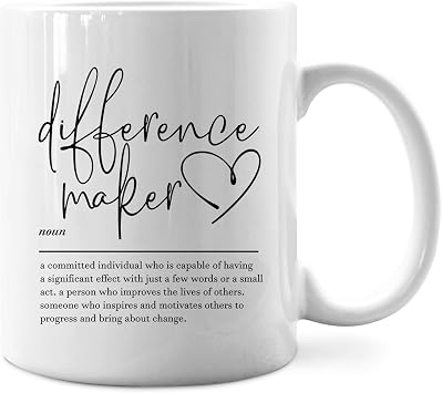 IWXYI Difference Maker Definition Mug,Difference Maker Coffee Cup 11 Ounce,Thank You Appreciation Gift For Teacher Boss Leader Coworker