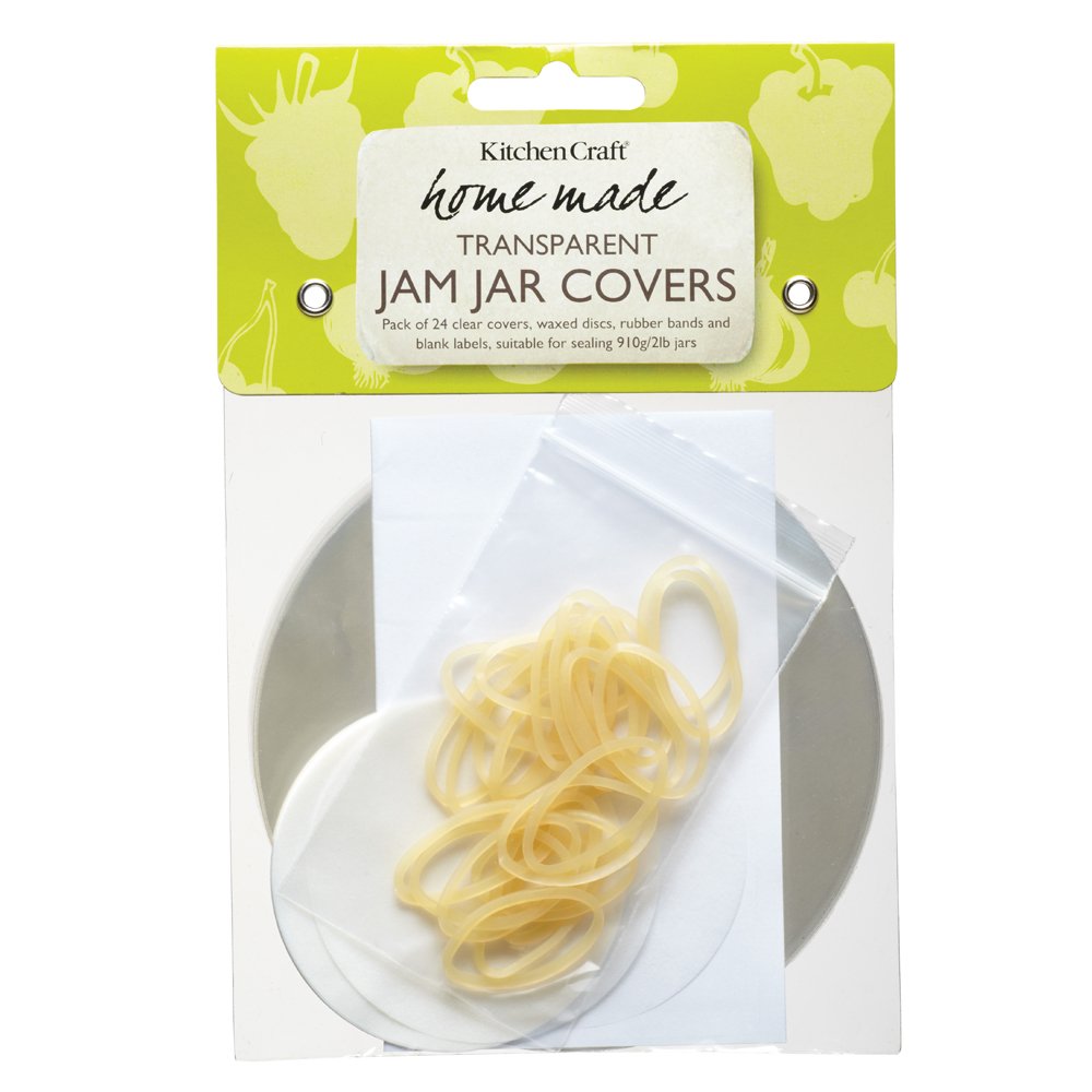 KITCHENCRAFT Home Made 2lbs Jam Pot Cover Kit, Pack of Twenty-Four, Bagged with Header Card