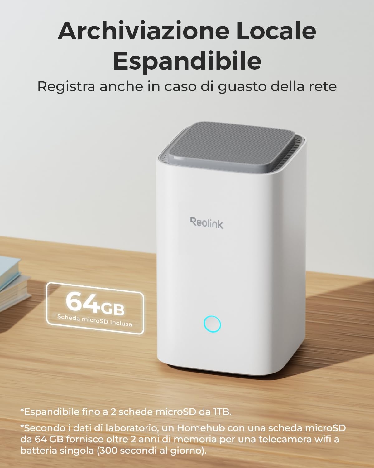 Reolink Security Home Hub, Telecamera di Sorveglianza, No Canone Mensile, Streaming Live e Riproduzione 16MP, Memoria Locale Espandibile, Wi-Fi 6 e Wi-Fi Dual-Band, Algoritmo Crittografia Esclusivo