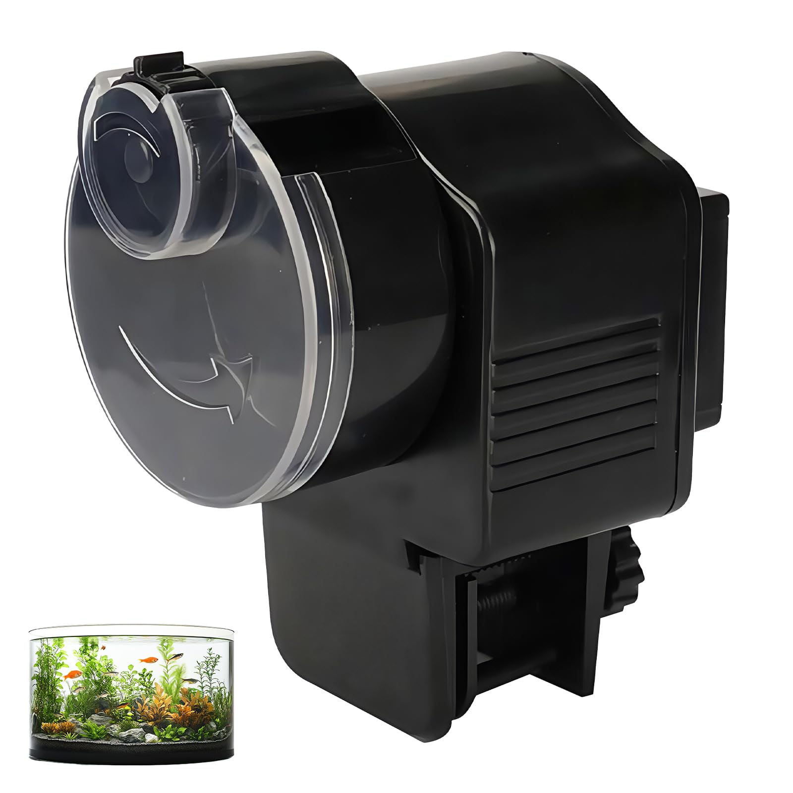 Distributeur automatique de nourriture pour poissons : 60 ml, pour granulés et bandes