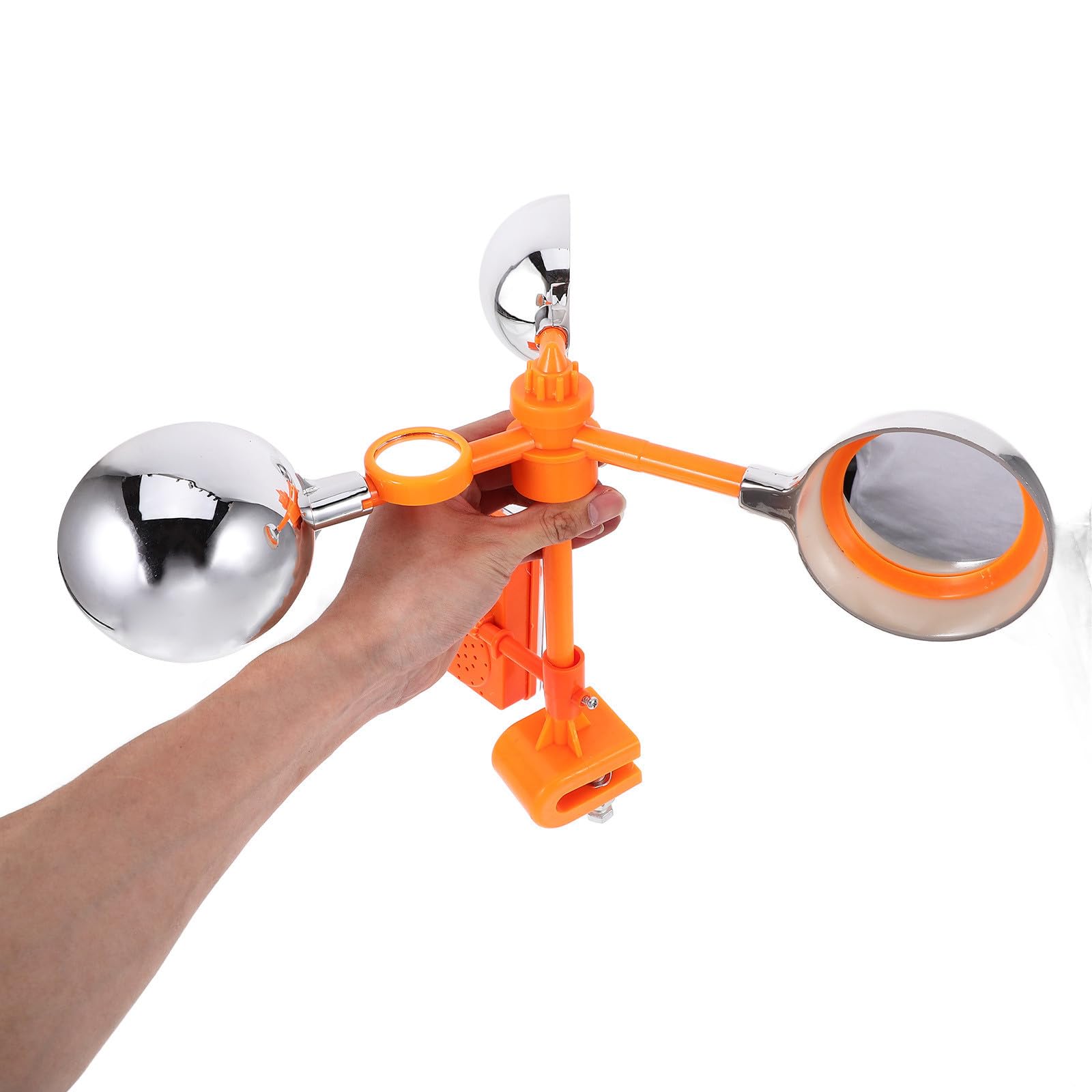 ifundom Disuasor de Pájaros Solar Reflector Giratorio y Altavoz, Protección para Jardín y Huerto, Resistente al Viento, para Exteriores, 1, Ahuyentador Ecológico para Aves