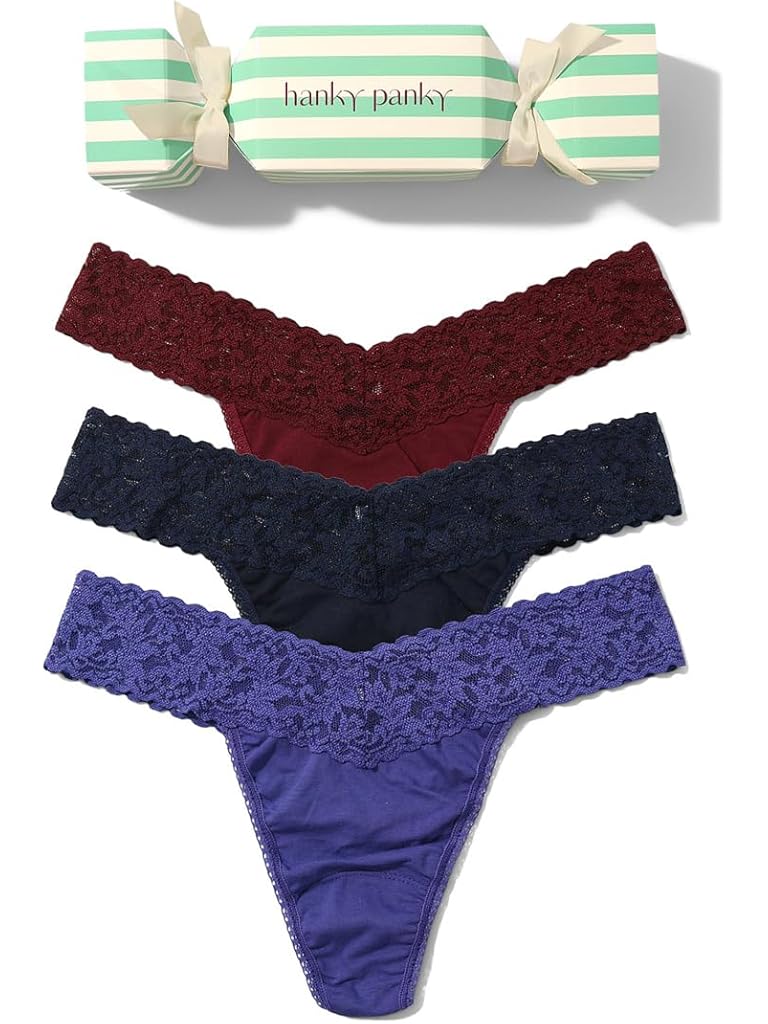 Multi Hanky Panky Supima® Cotton Original Rise Thong 3 Pack