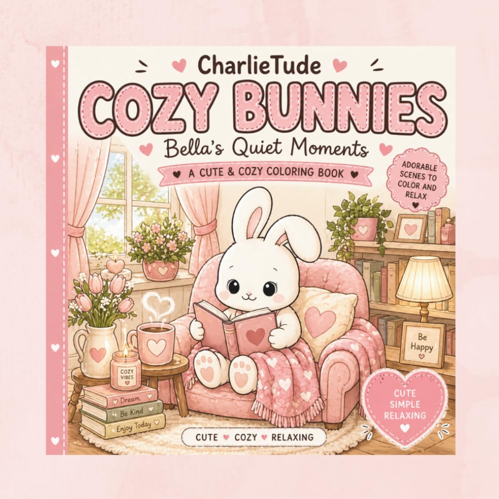 CharlieTude Cozy Bunnies Quiet Moments Coloring Book: Quiet Moments with Bella the Bunny