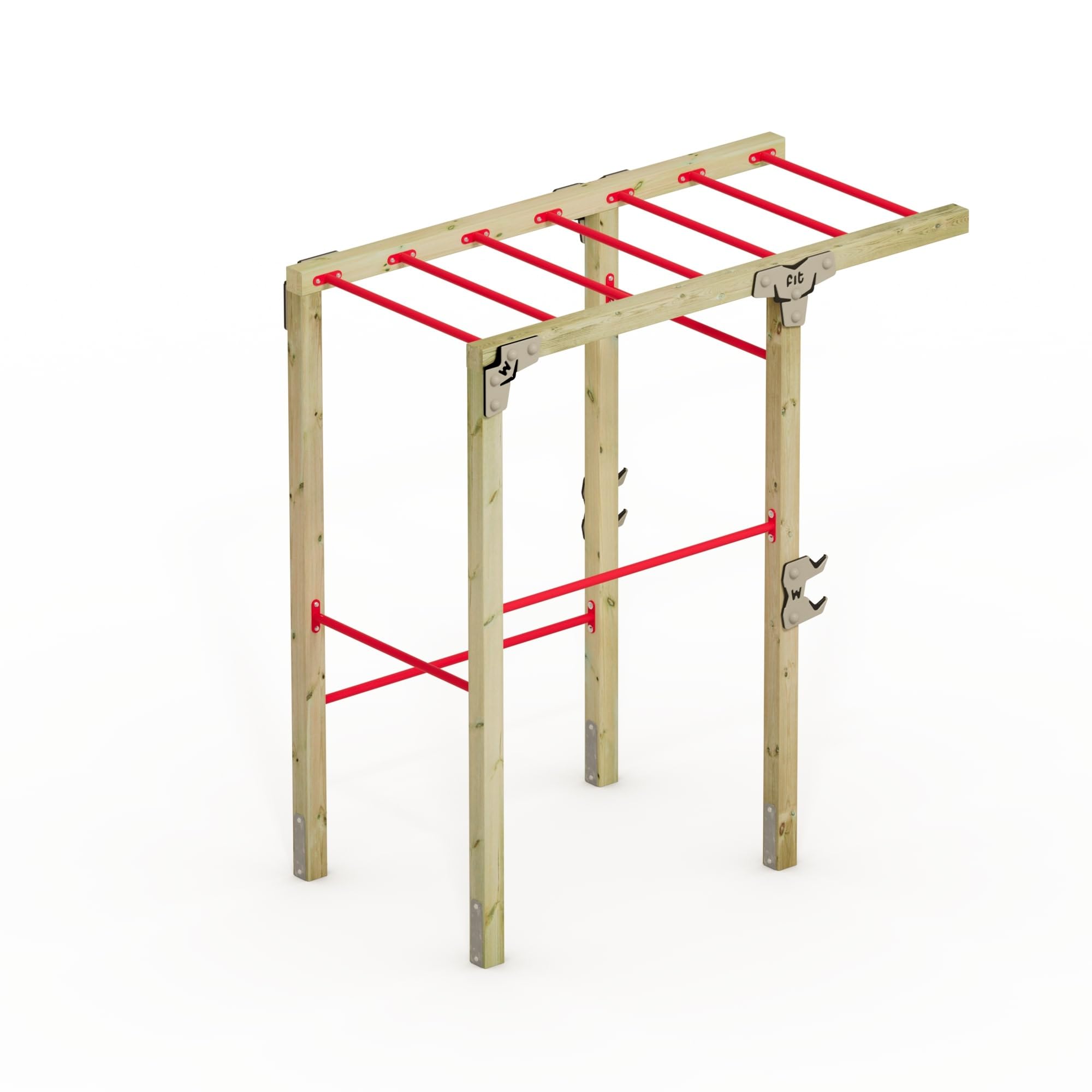 Wickey Fitnessgerät - Fit Base 425 - Outdoor Fitnessstudio, Gym für Zuhause, Klettern und Sport für Jugendliche und Erwachsene im Garten mit Klimmzugstange