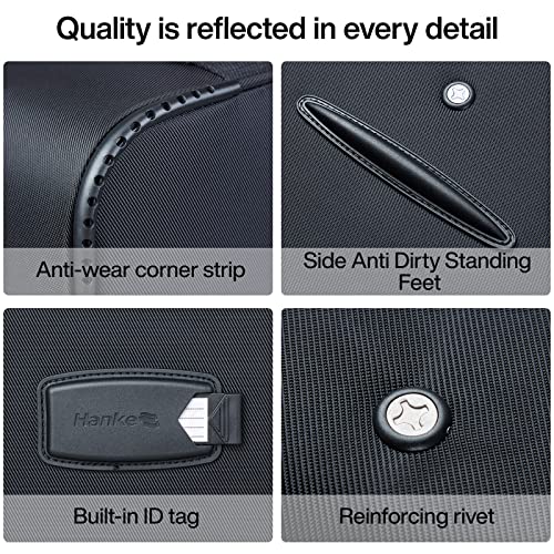 Hanke Multi-Function 24" Softside Expandable Checked In Suitcase With Spinner Wheels, Lightweight Upright Luggage With Tsa Lock,Rolling Travel Luggage For Woman & Men, 24-Inch(Black) #TOP7