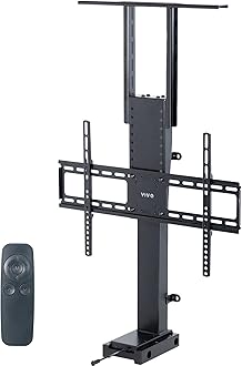 VIVO Motorized Large TV Stand for 37 to 77 inch Screens, Vertical Lift Television Stand with Remote Control, Compact TV Mount Bracket, MOUNT-E-UP80D