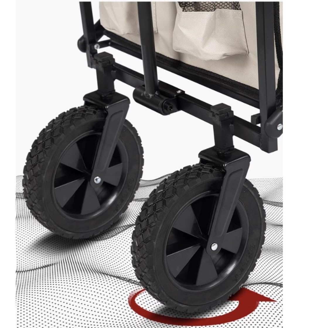 Carrito Plegable Transporte Carro Utilitario Plegable para Exteriores, con Ruedas, Mango De Empuje Ajustable para Acampar, Comestibles, Compras Deportivas Campaña Jardín(A)