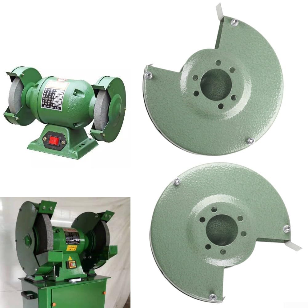 Copertura protettiva per smerigliatrice da banco da 15,2 cm, per rettificatrice tipo 150, coperture interne ed esterne, protezione di sicurezza, struttura in ferro, verde