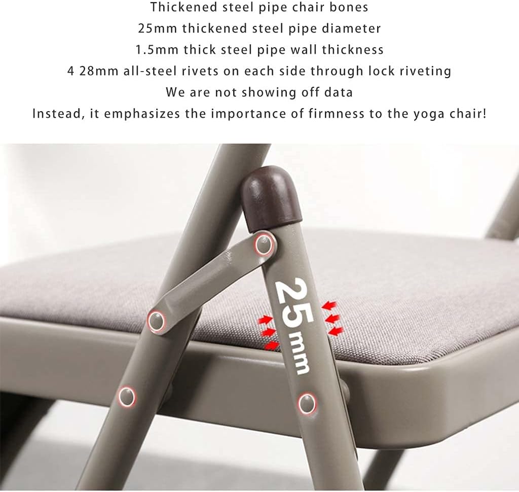 Mobkid Professional Folding Chair Home Office Inverted Folding Chair Indoor Training Fitness Inverted Chair Lightweight and Convenient, Easy to Fold and Store (Color : Black, Size : 41 * 82.5 * 41cm)