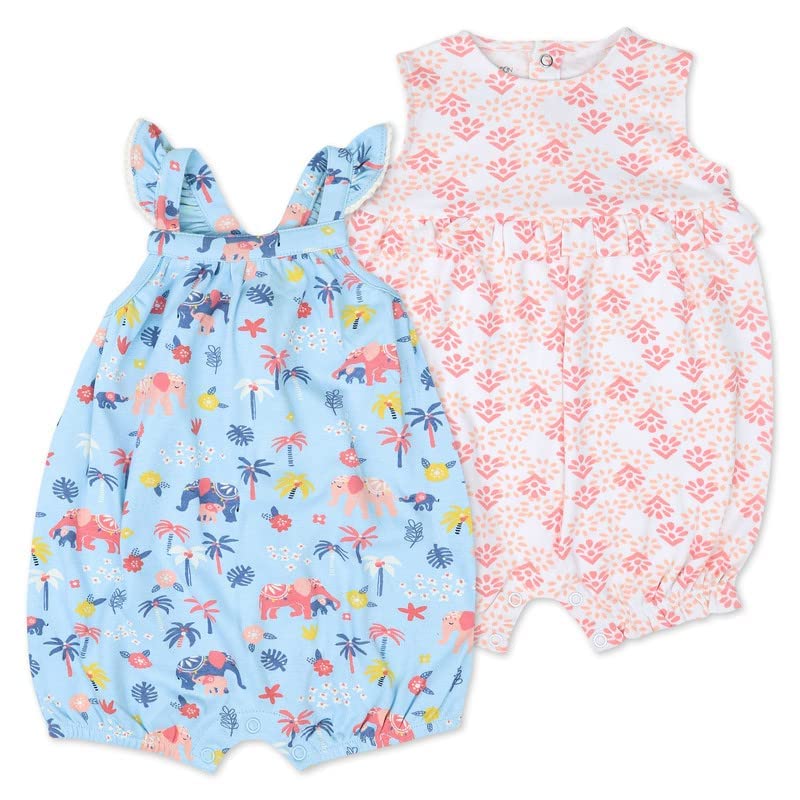 Image of Mac & Moon Baby Romper Organic Cotton 2-Pack Romper, Baby Boy or Baby Girl