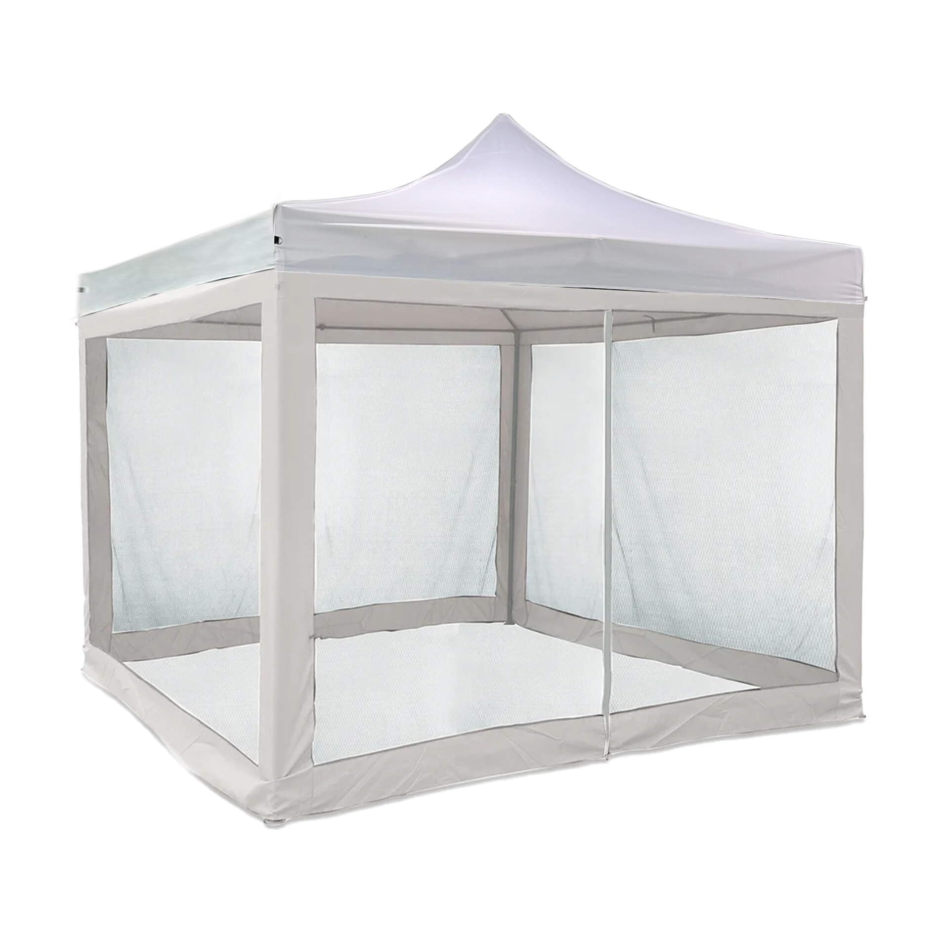Rebecca Mobili Telo Zanzariera per Gazebo 3x3, Rete Anti Insetti, Poliestere, Bianco, con Lacci, Smontabile, Lavabile - Misure HxL: 240 x 1200 cm - Art. RE7013